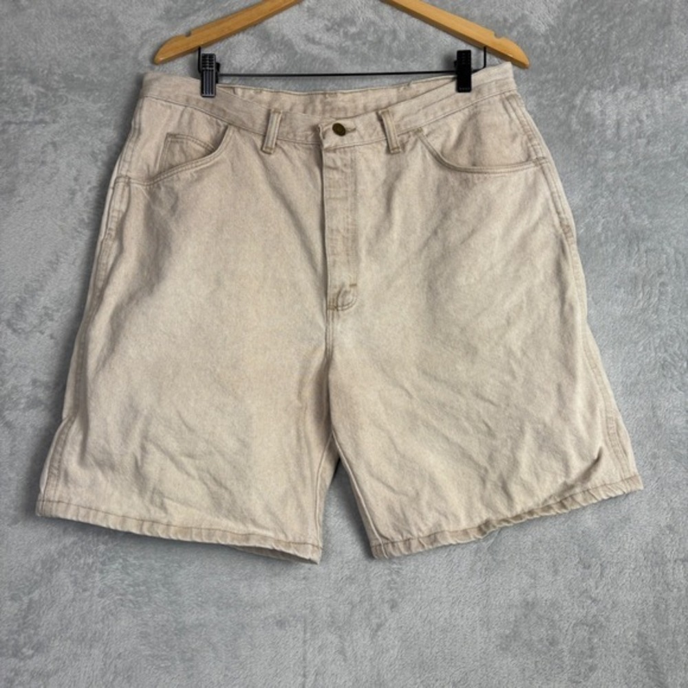Vintage Rugged Wear Cargo Carpenter Denim Shorts Mens Size 38 Streetwear Y2K